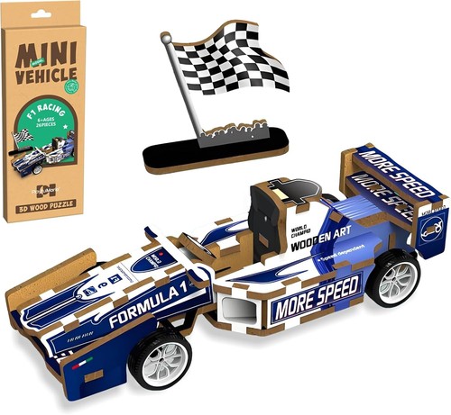 Wooden puzzle car kit - f1,